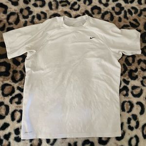 Nike Dri Fit Men’s Short Sleeve Shirt White Size L Large